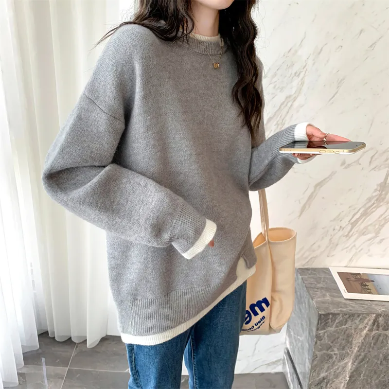 Tonlion Sweater Women's Light Gray-1