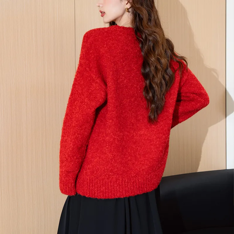 Tonlion Knitwear Women's Red Tone-6
