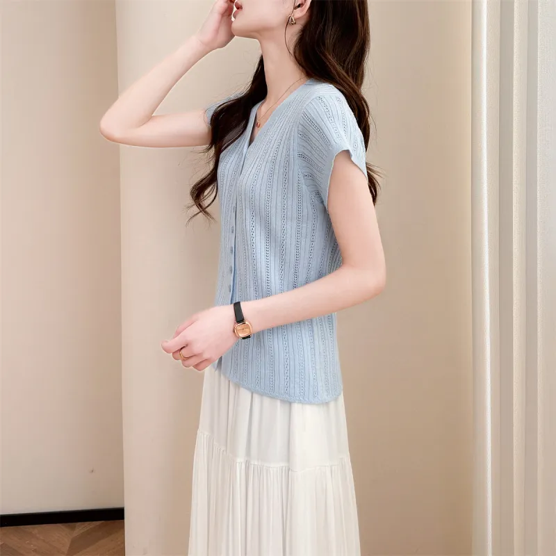 Tonlion Knitwear Women's Light Blue-3