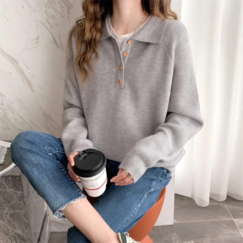Tonlion Sweater Women's Light Heather Gray-1