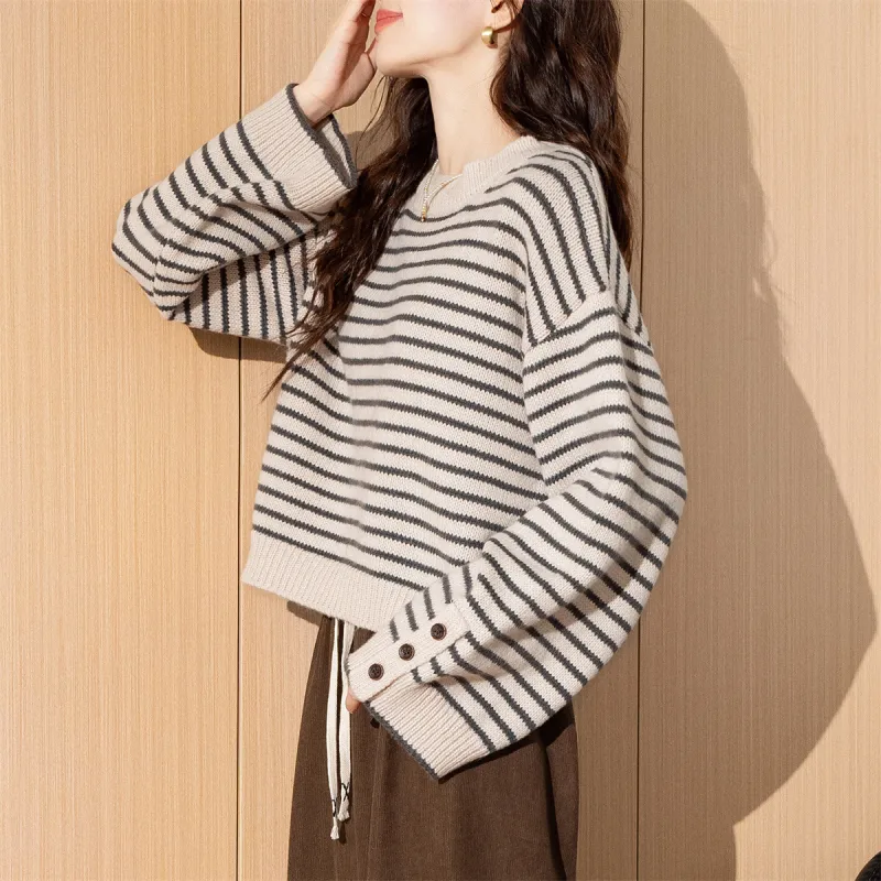 Tonlion Sweater Women's Apricot Gray-1
