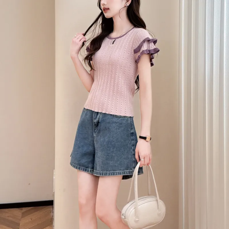 Tonlion Knitwear Women's Purple Tone-4