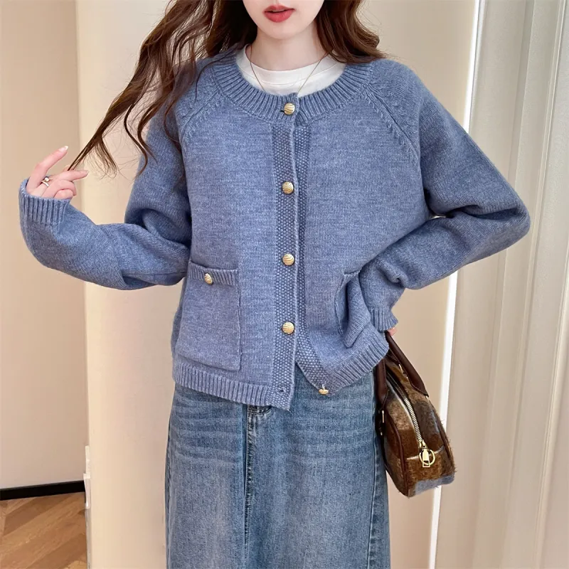 Tonlion Knitwear Women's Gray Blue-2
