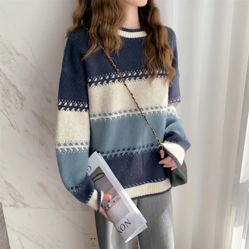 Tonlion Sweater Women's Blue Tone-1