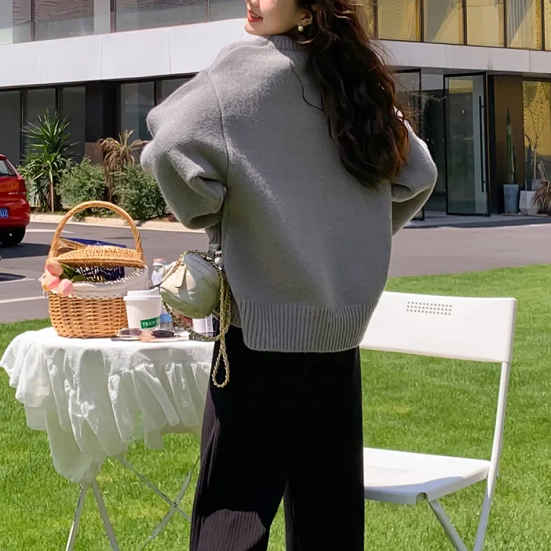 Tonlion Sweater Women's Milk Coffee-2