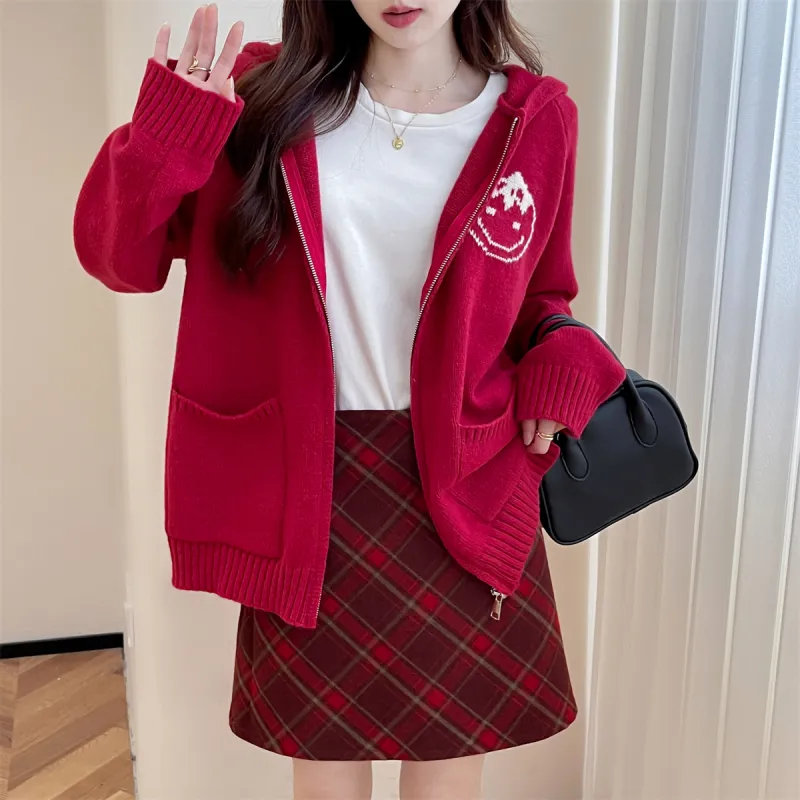 Tonlion Sweater Women's Burgundy-5