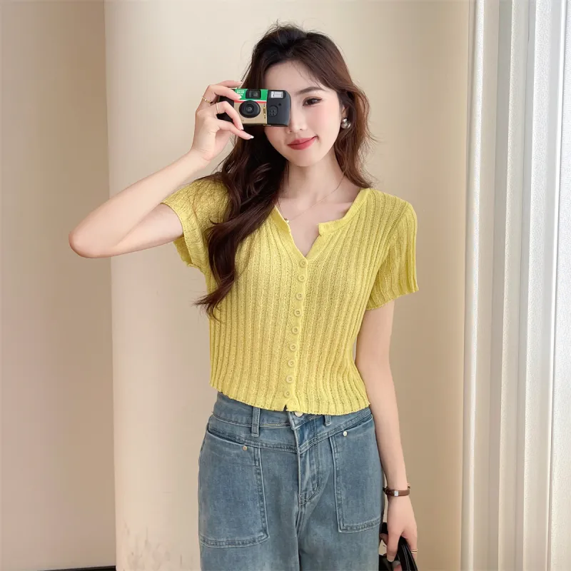 Tonlion Knitwear Women's Light Yellow-3
