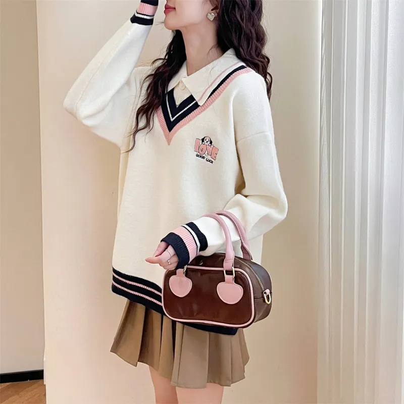 Tonlion Sweater Women's White Tone-4
