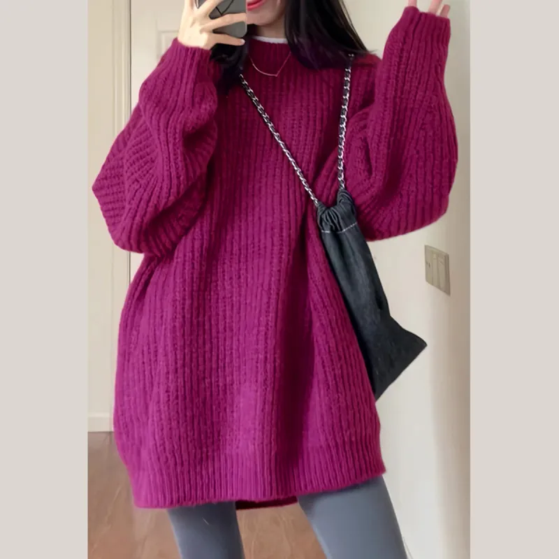 Tonlion Sweater Women's Fuchsia-3