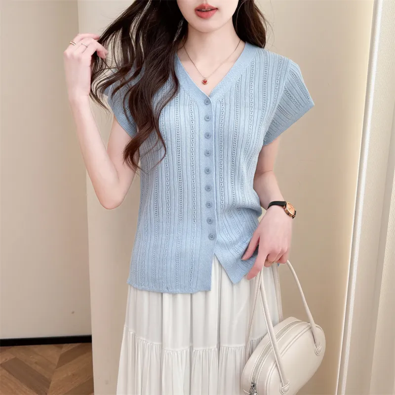 Tonlion Knitwear Women's Light Blue-1