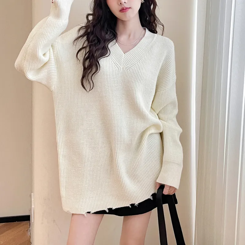Tonlion Sweater Women's Milk White-3