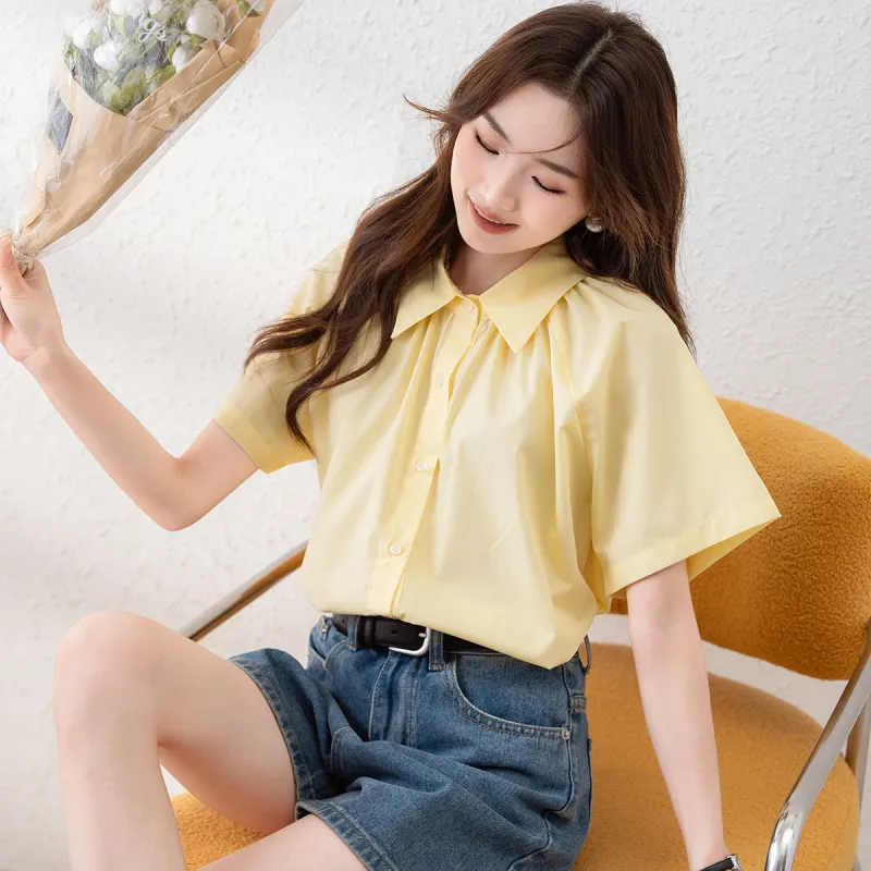 Tonlion Shirt Women's Light Yellow-2