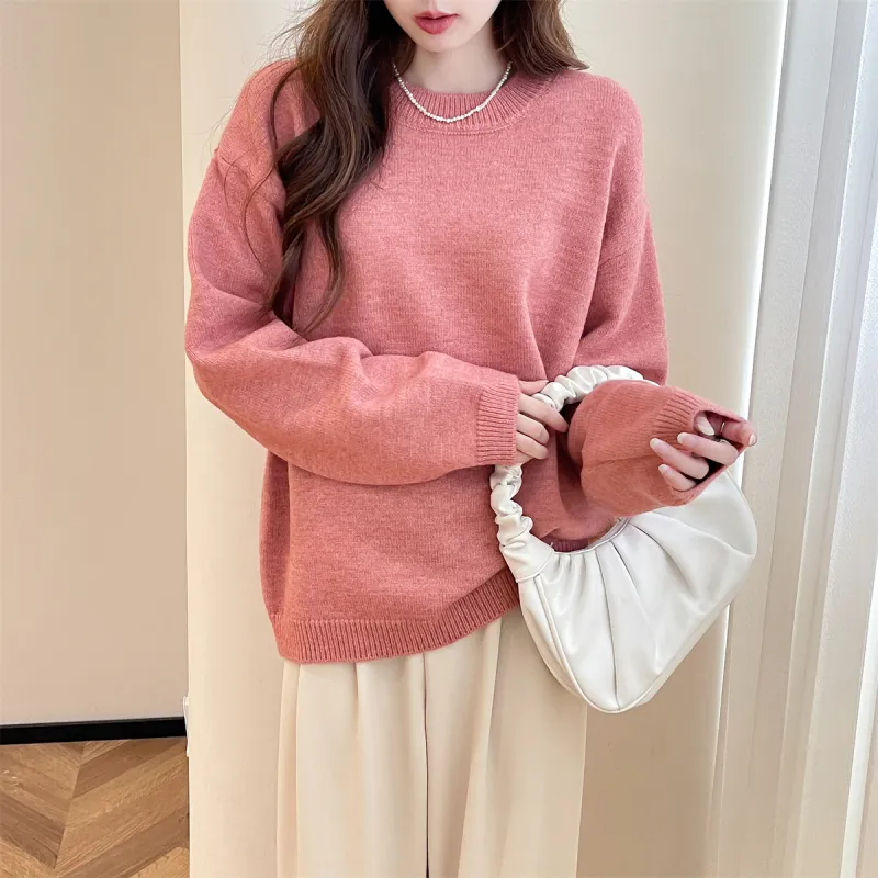 Tonlion Sweater Women's Leather Pink-2