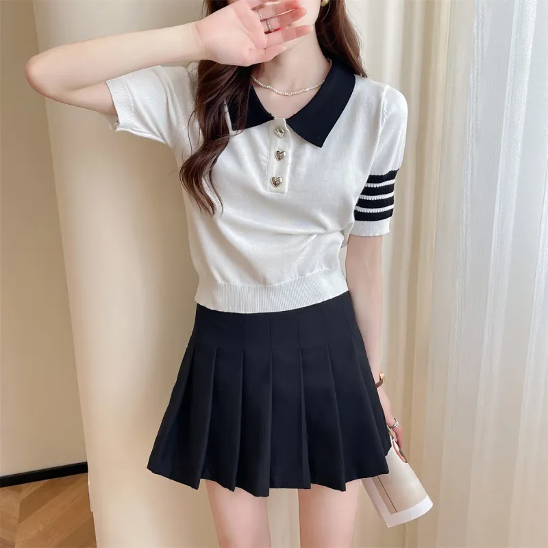 Tonlion Knitwear Women's White Tone-5