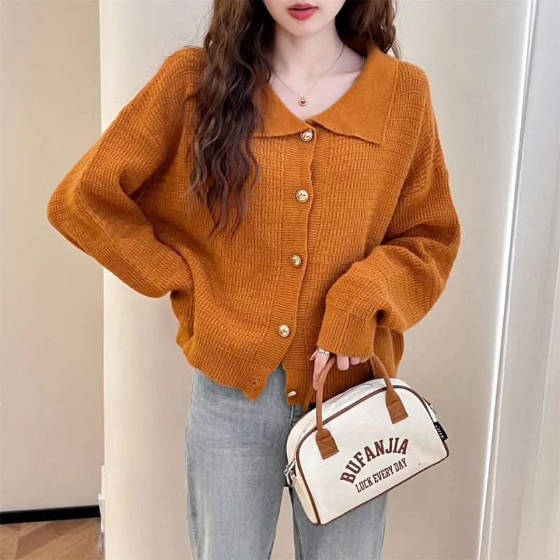 Tonlion Knitwear Women's Retro Orange-1