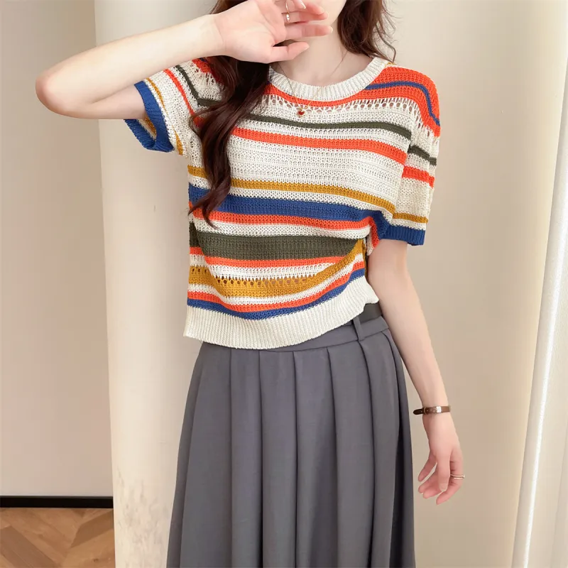 Tonlion Knitwear Women's Orange Red-2