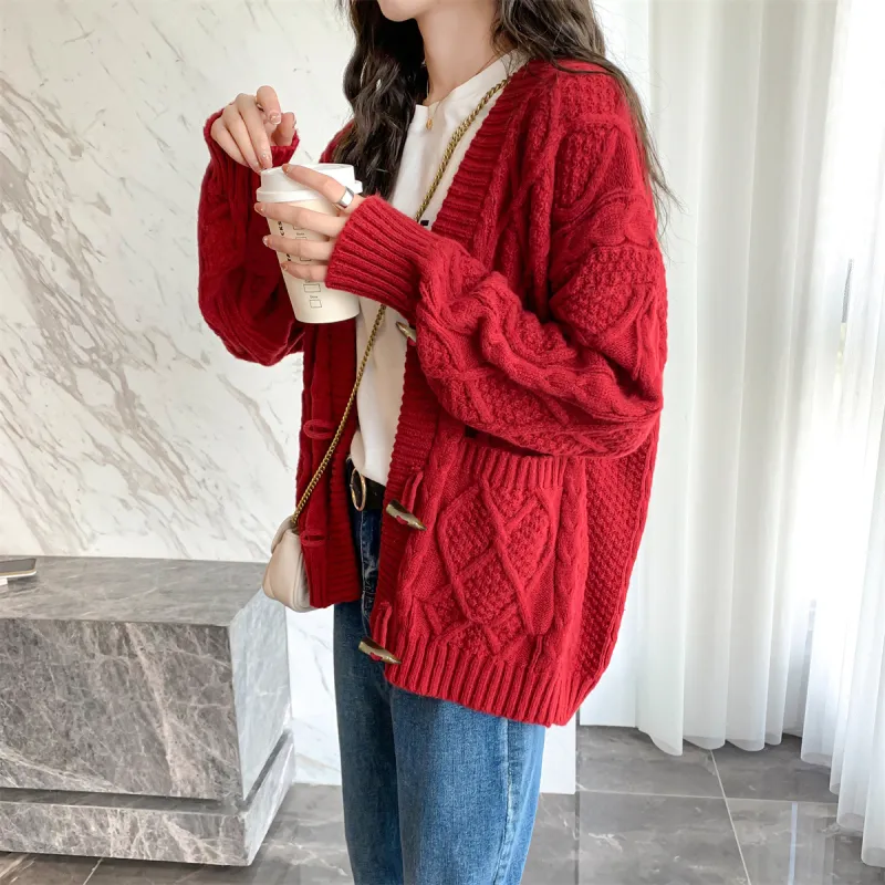 Tonlion Knitwear Women's Dark Red-1