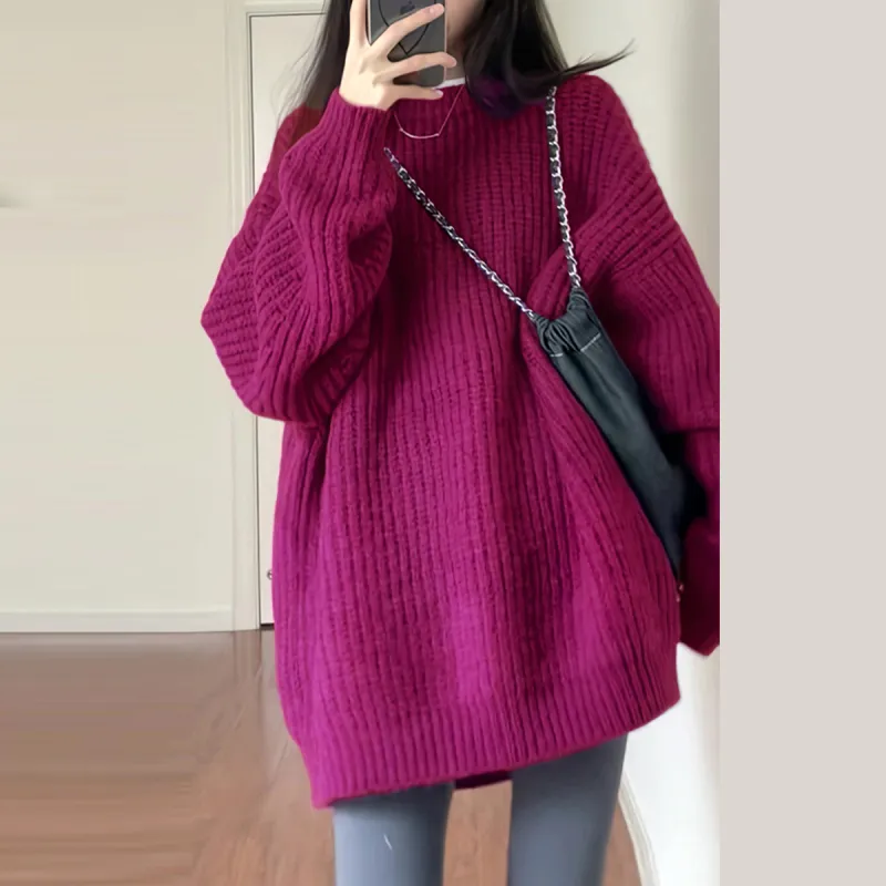 Tonlion Sweater Women's Fuchsia-1