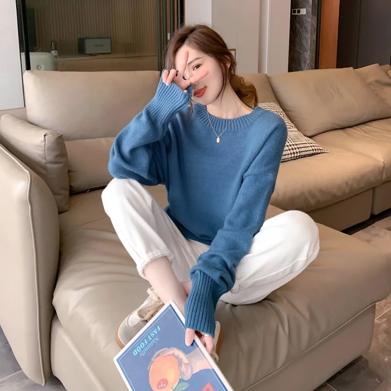 Tonlion Sweater Women's Vintage Blue-1