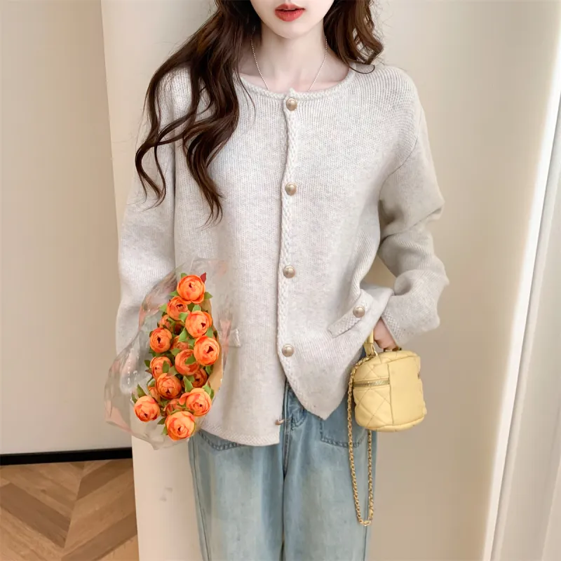 Tonlion Knitwear Women's Light Beige Apricot-1