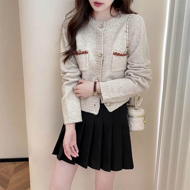 Tonlion Knitwear Women's Beige Floral-2