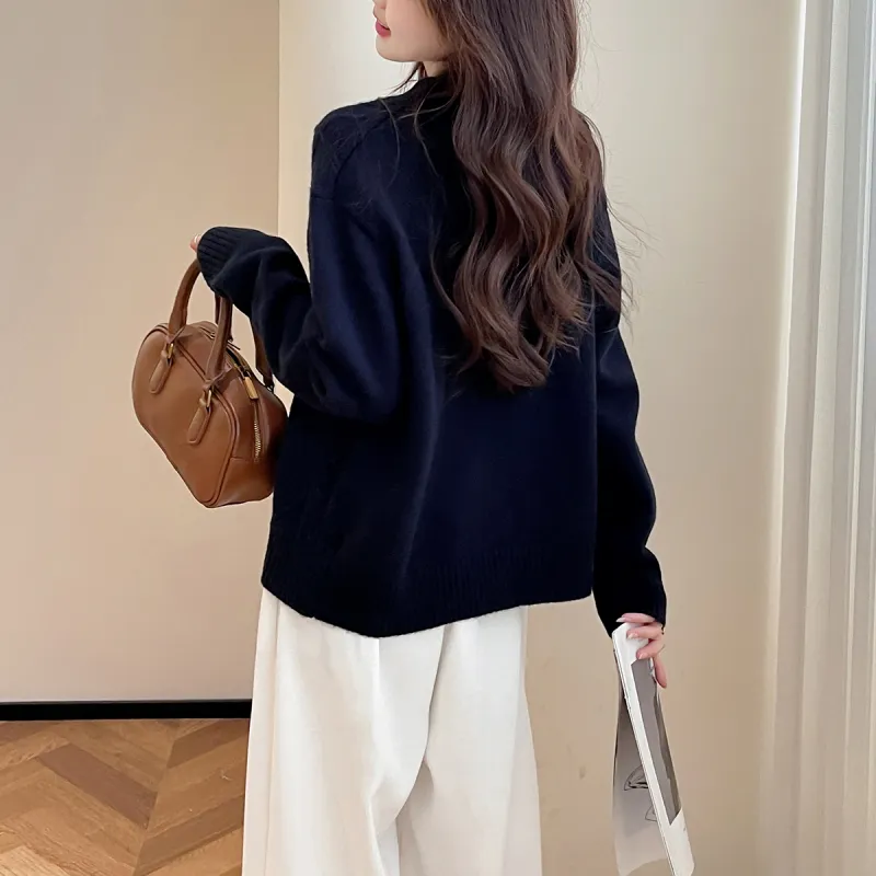 Tonlion Knitwear Women's Navy Blue-6