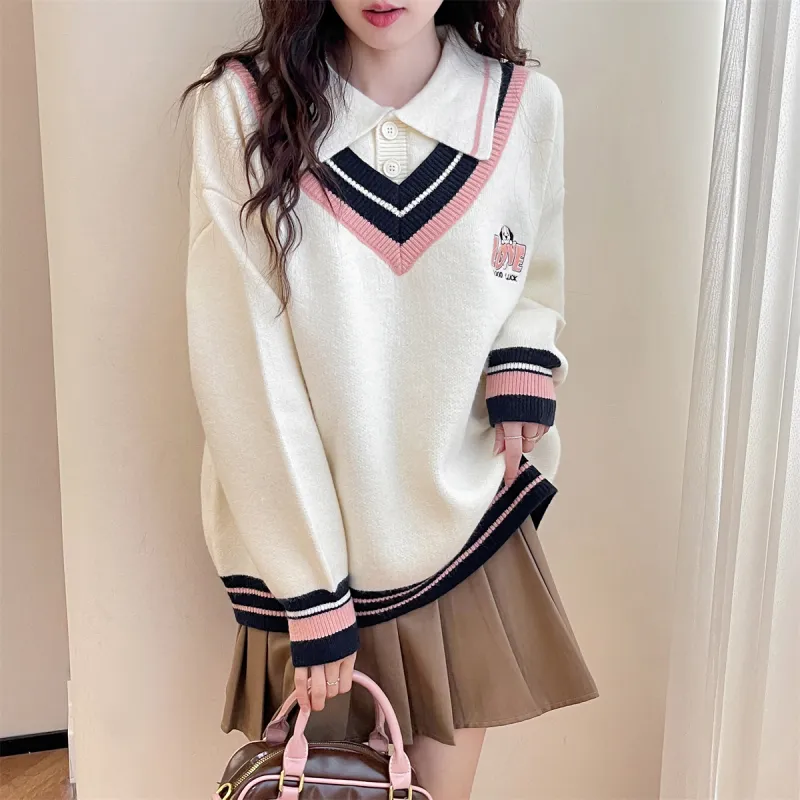 Tonlion Sweater Women's White Tone-2