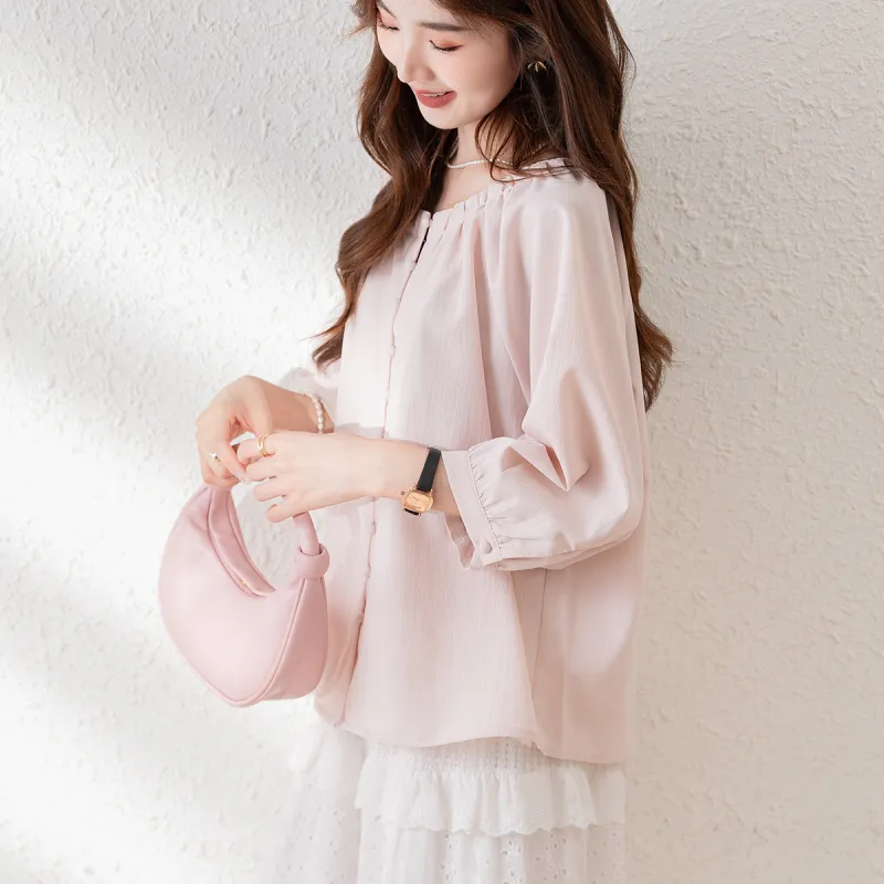 Tonlion Shirt Women's Light Pink-3