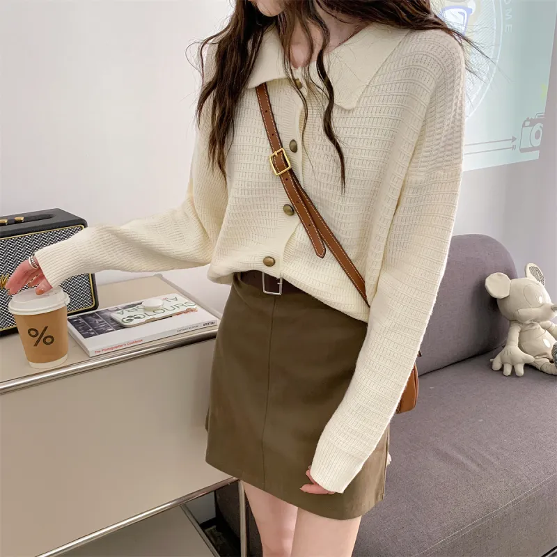 Tonlion Knitwear Women's Apricot Beige-3