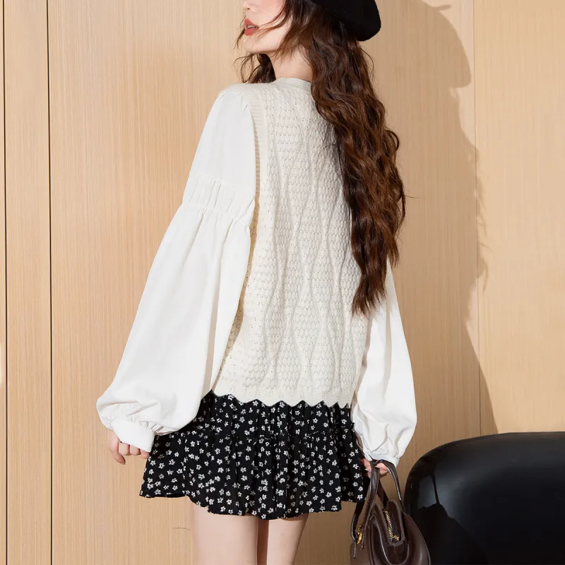 Tonlion Sweater Women's Beige Apricot-6