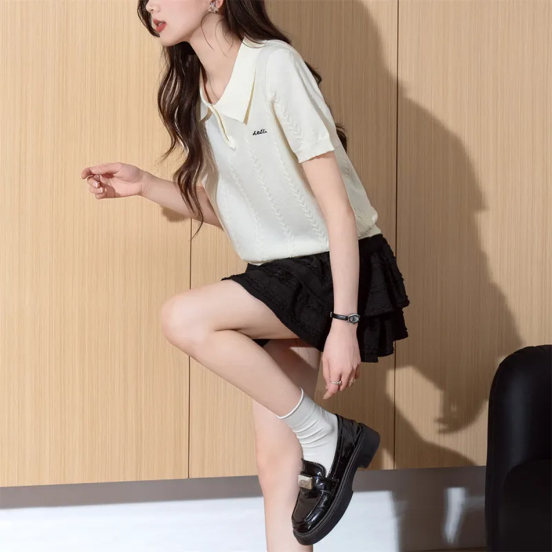 Tonlion T Shirts Women's Ecru-3
