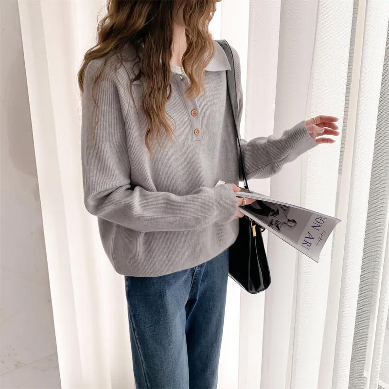 Tonlion Sweater Women's Light Heather Gray-5