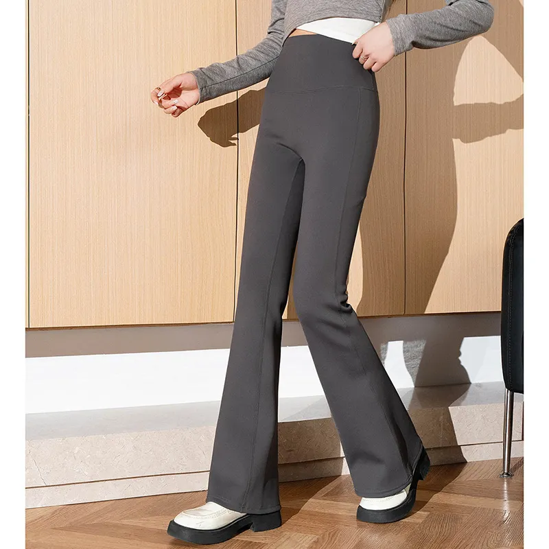 Tonlion Fleece Lined Fall Winter Casual Pants Women's-11