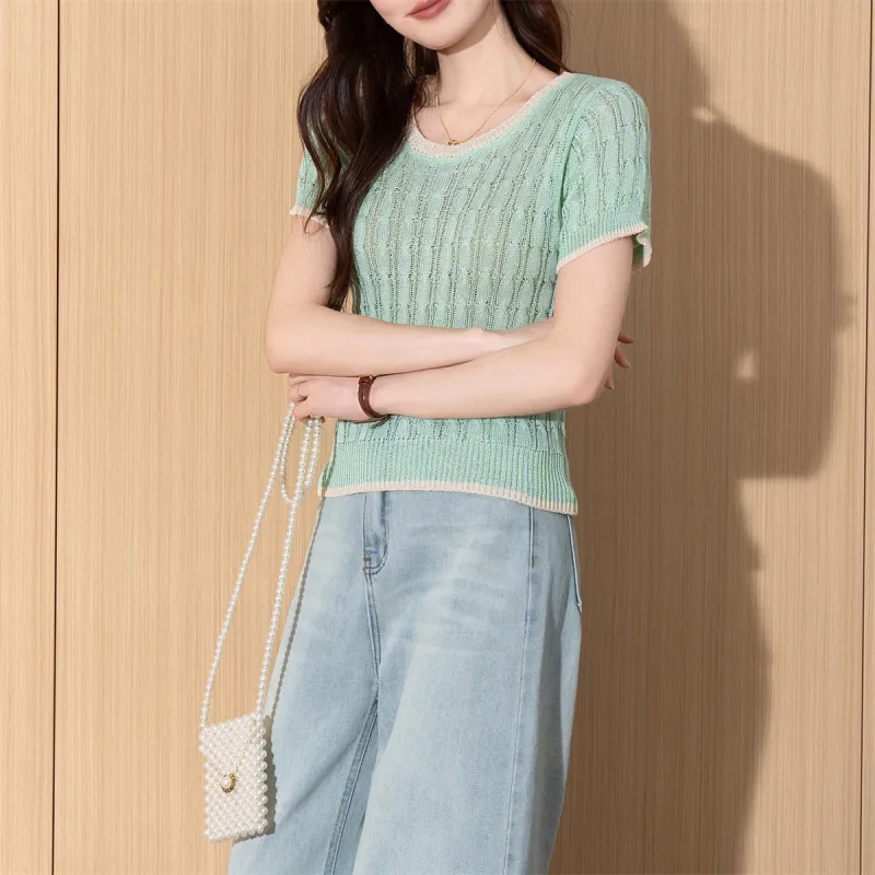Tonlion Knitwear Women's Light Aqua Green-6