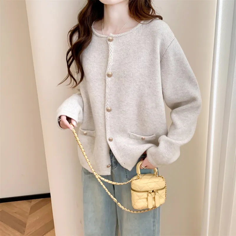 Tonlion Knitwear Women's Light Beige Apricot-3
