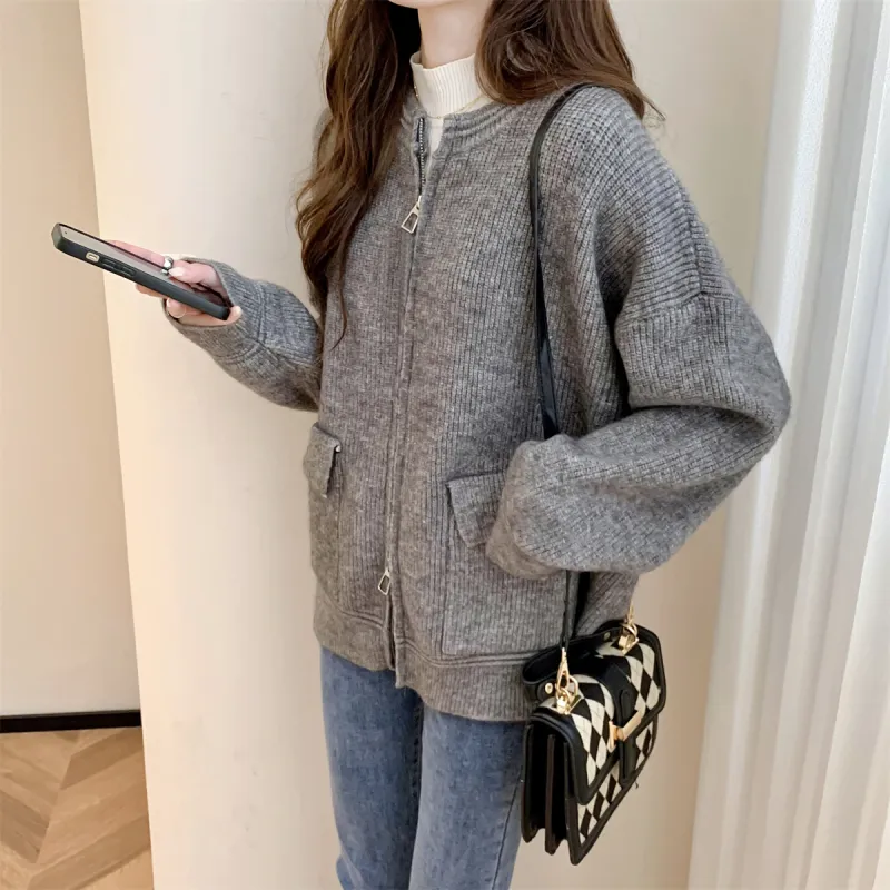 Tonlion Sweater Women's Medium Heather Gray-4