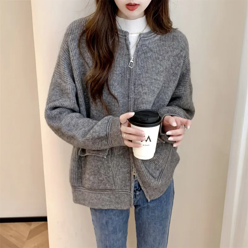 Tonlion Sweater Women's Medium Heather Gray-3