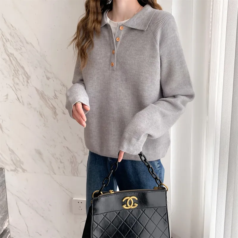 Tonlion Sweater Women's Light Heather Gray-6