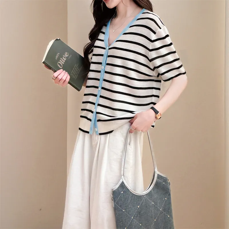 Tonlion Knitwear Women's White Tone-5
