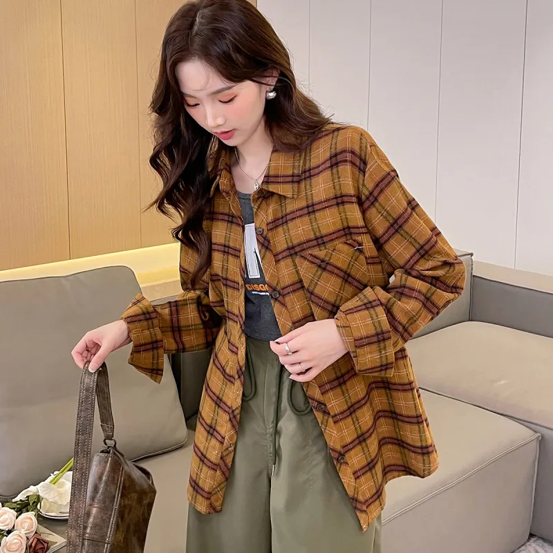 Tonlion Shirts Women's Yellow-1