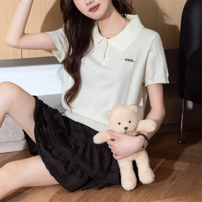 Tonlion T Shirts Women's Ecru-2