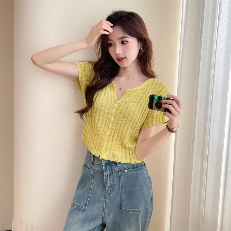 Tonlion Knitwear Women's Light Yellow-5