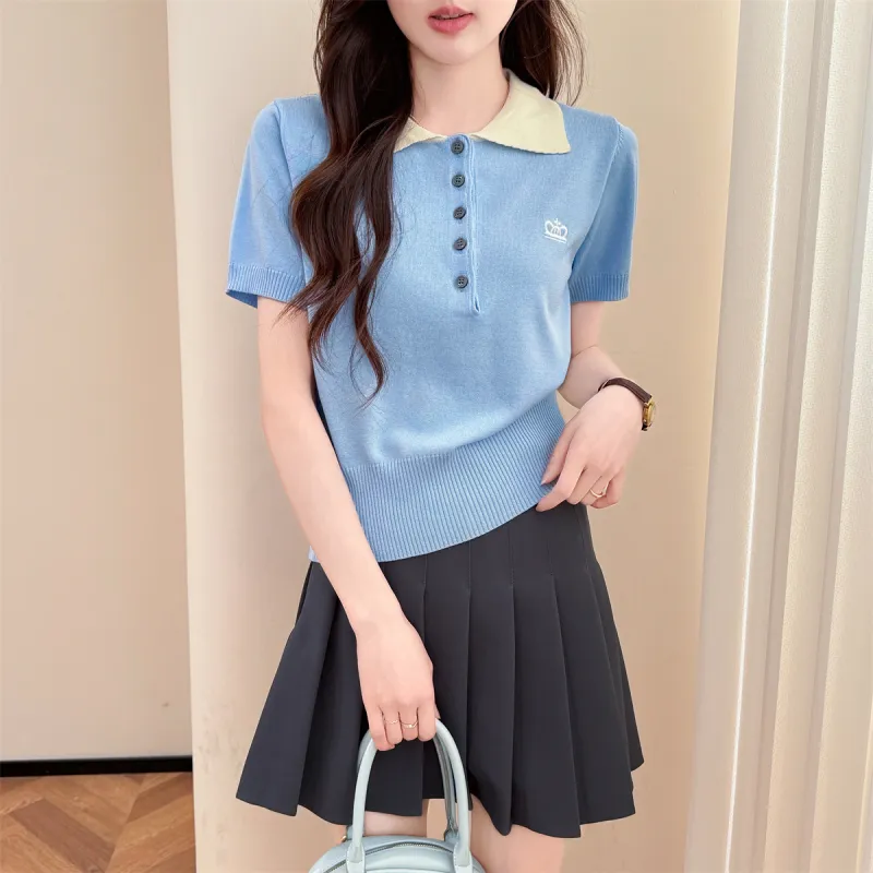 Tonlion Knitwear Women's Light Blue-3
