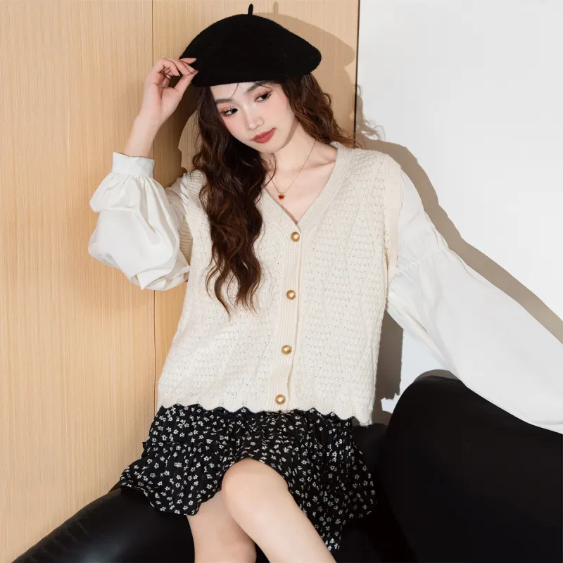 Tonlion Sweater Women's Beige Apricot-3