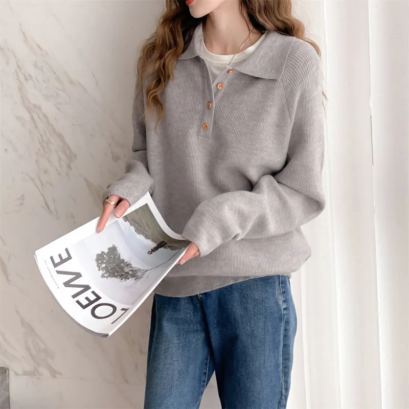 Tonlion Sweater Women's Light Heather Gray-3