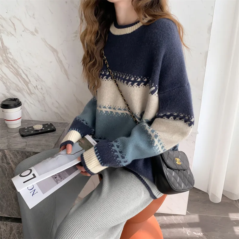 Tonlion Sweater Women's Blue Tone-2