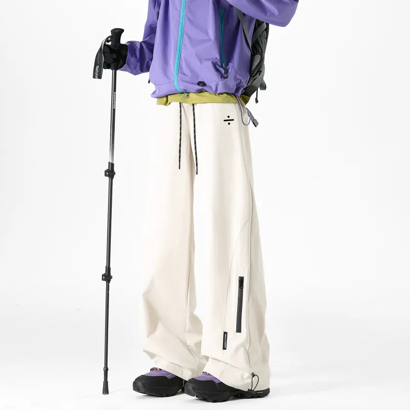 BLANC & ECLARE Slimming Cleanfit Mountain Pants With Stripes And Drawstring, Loose Fit Sports Casual Pants Unisex-9