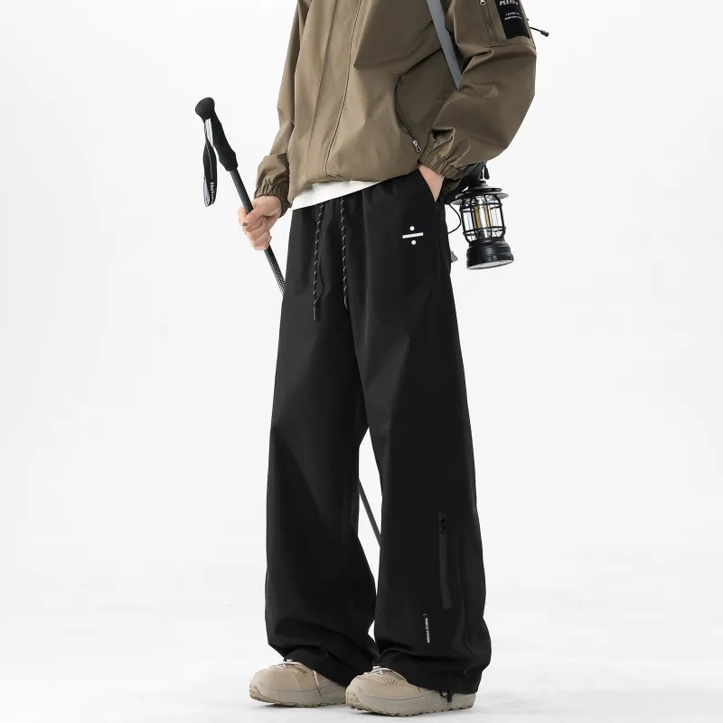 BLANC & ECLARE Slimming Cleanfit Mountain Pants With Stripes And Drawstring, Loose Fit Sports Casual Pants Unisex-4