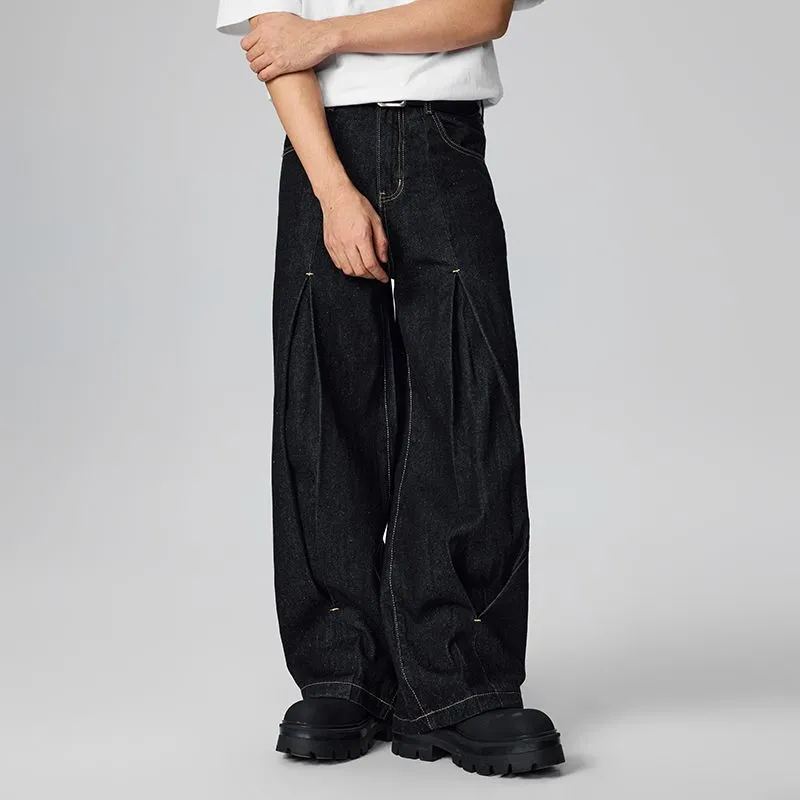 BLANC & ECLARE Premium Slimming Comfortable Mid Rise Original Jeans Unisex Black-2