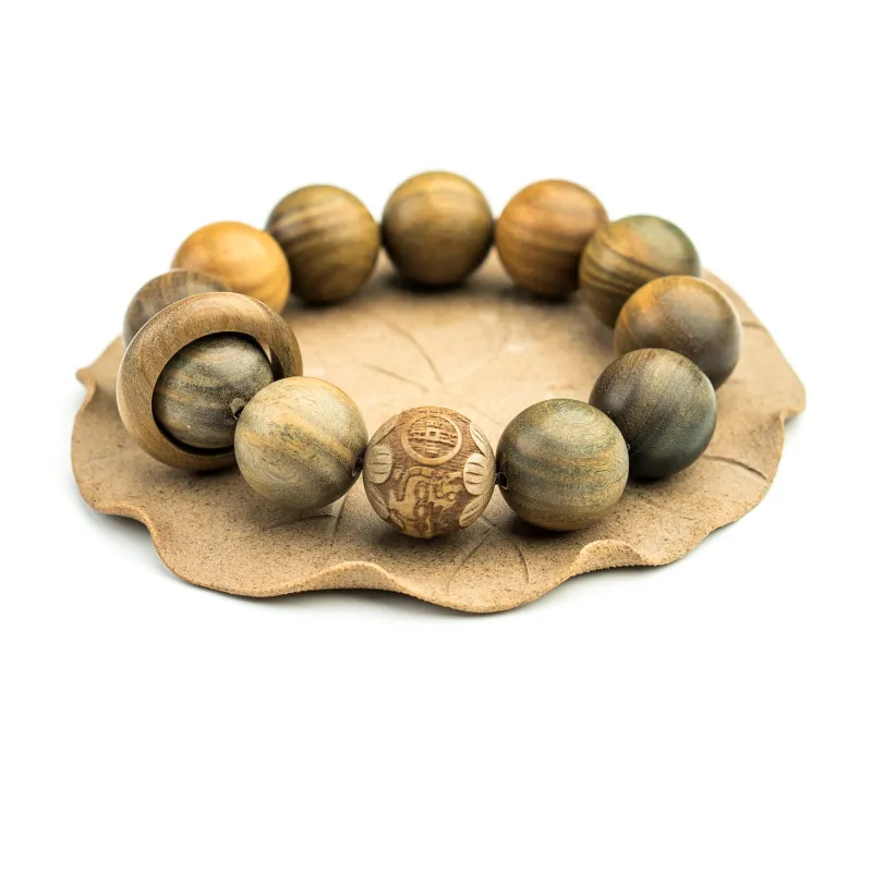 UJAT Green Sandalwood Bracelets Unisex-2